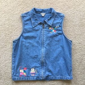 Christopher & Banks Sleeveless Denim Vest
